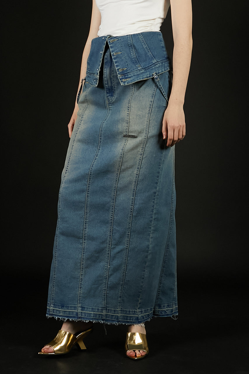 2Way Front Button Denim One Piece - 2025 SUMMER