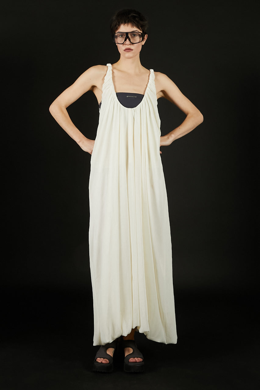 Gathered Balloon Dress
