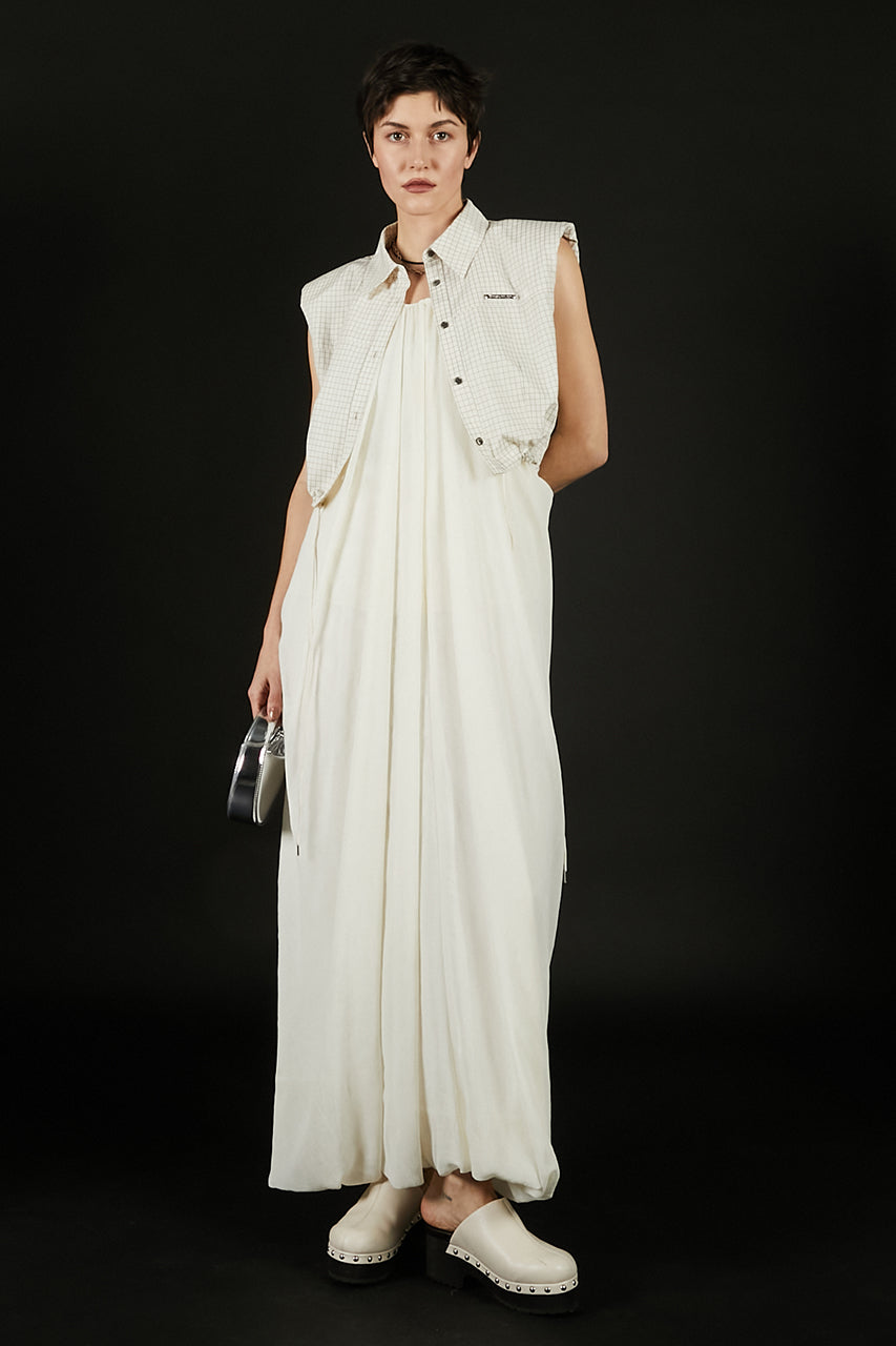Gathered Balloon Dress
