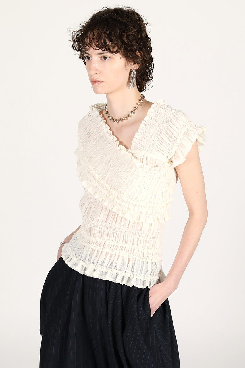 Crepe Shirring Top - 26SUMMER