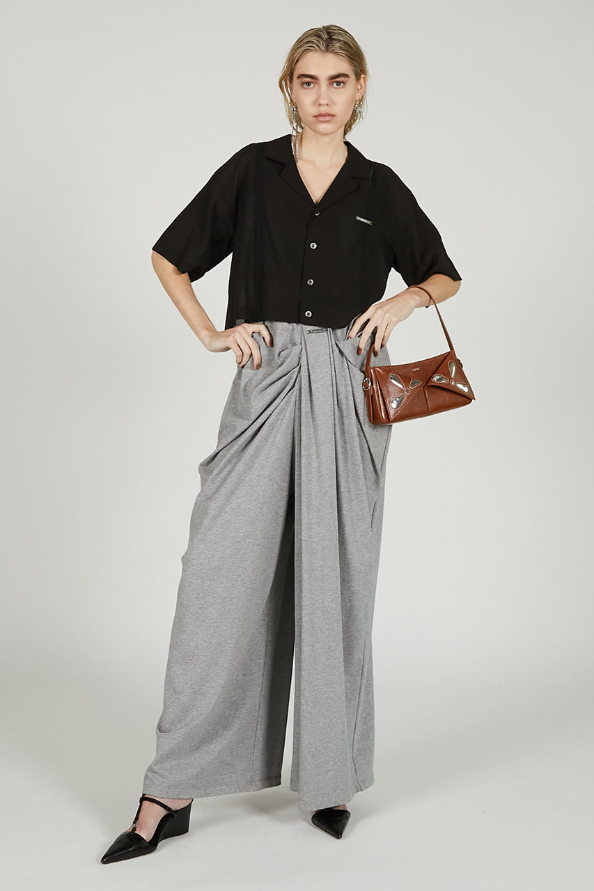 Sheer Open Collar Shirt