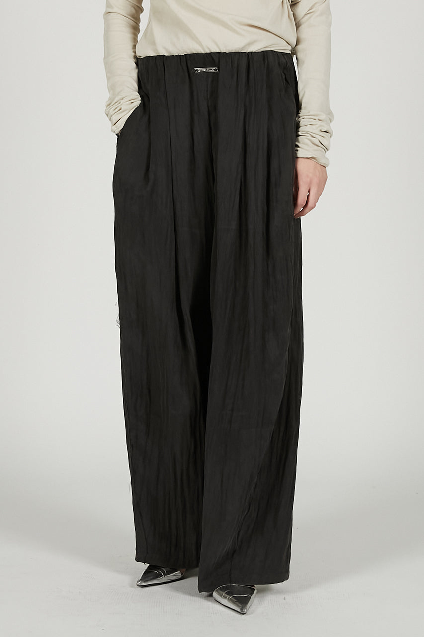 Satin Gathered Balloon Pants