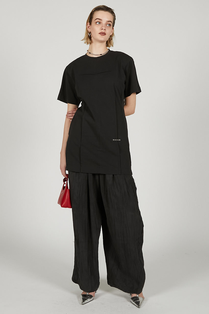 Satin Gathered Balloon Pants