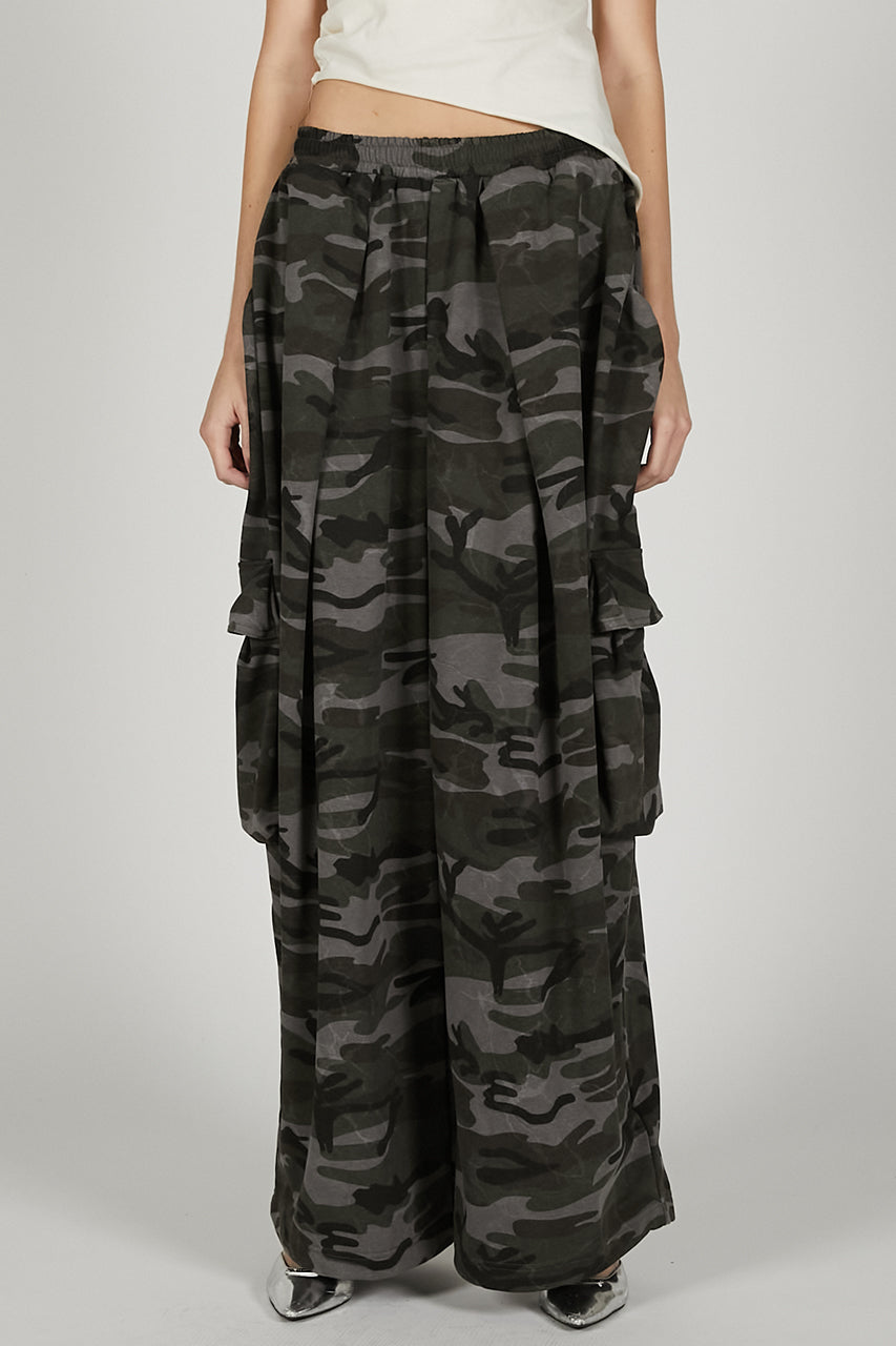 Camo Sweat Cargo Pants - SALE