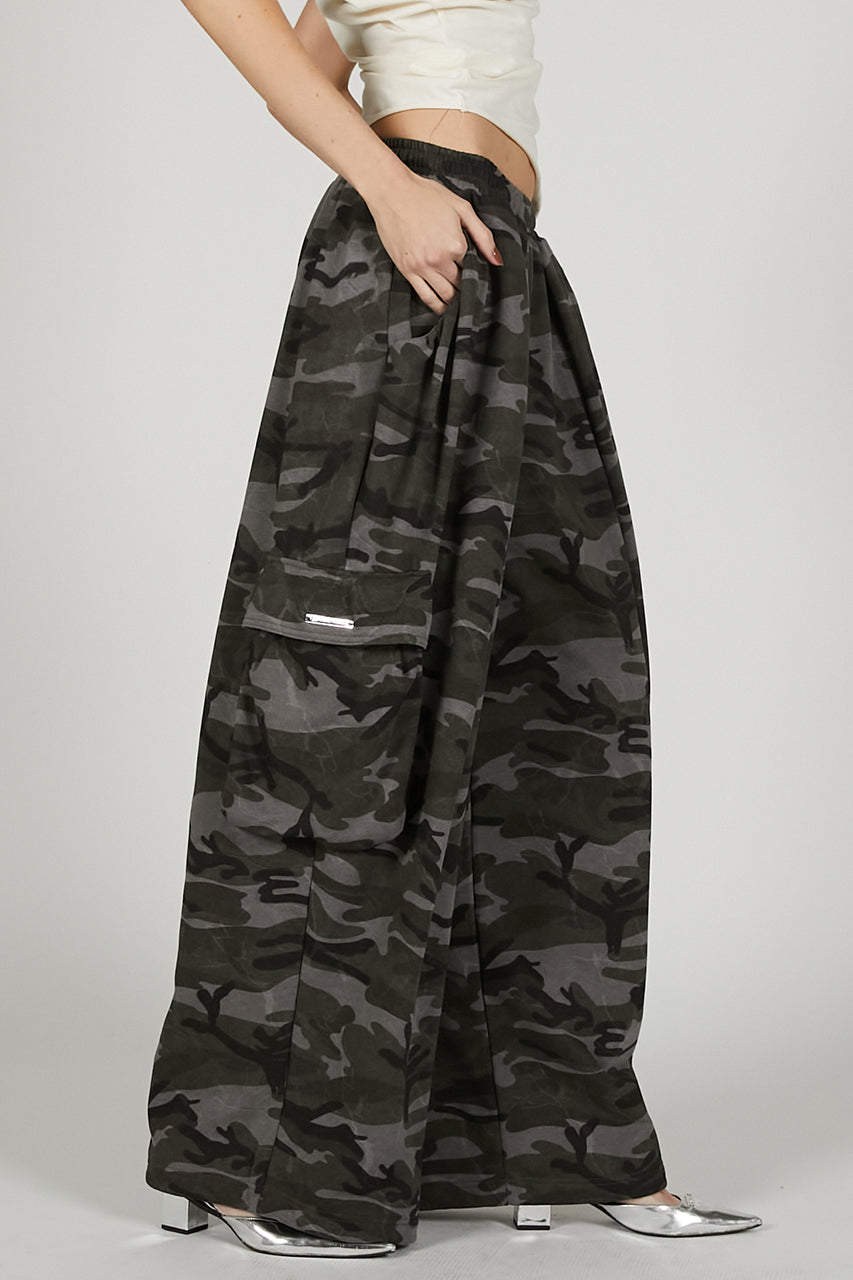 Camo Sweat Cargo Pants - SALE