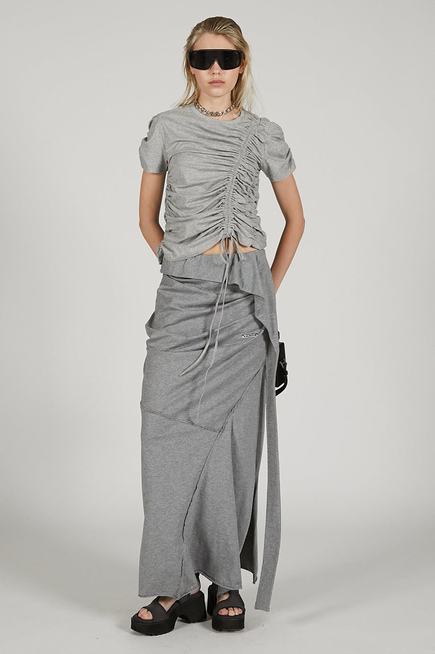 Layered Asymmetrical Drape Skirt - SALE