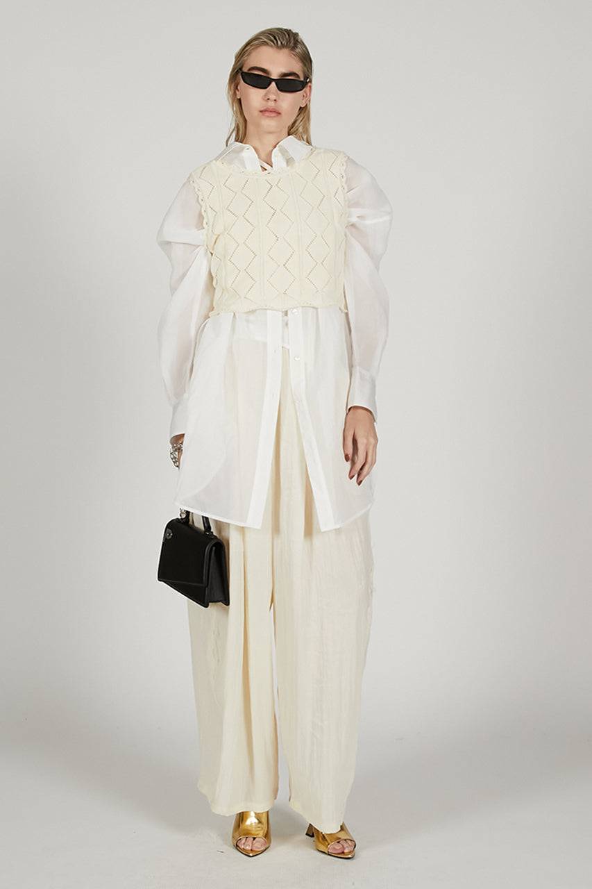 Satin Gathered Balloon Pants