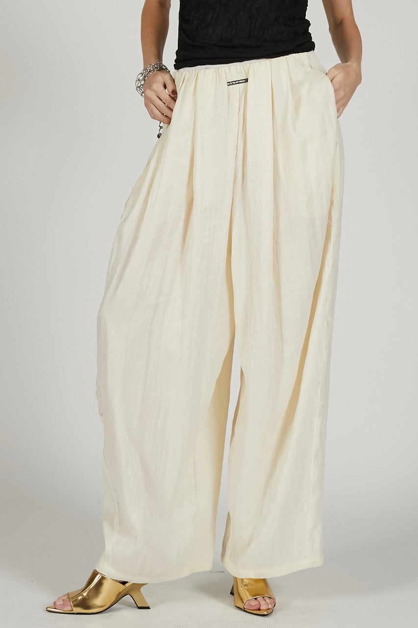 Satin Gathered Balloon Pants