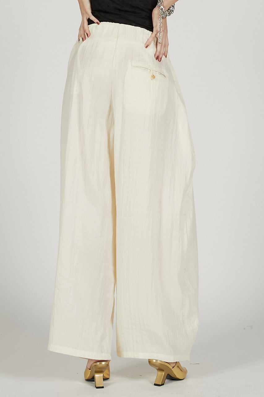 Satin Gathered Balloon Pants