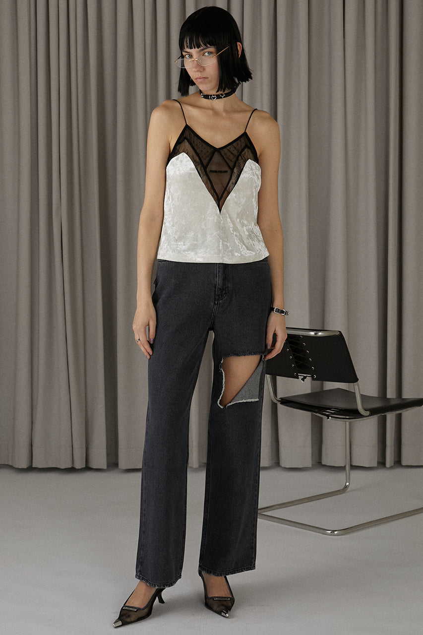 Crushed Velour Lace Camisole - SALE