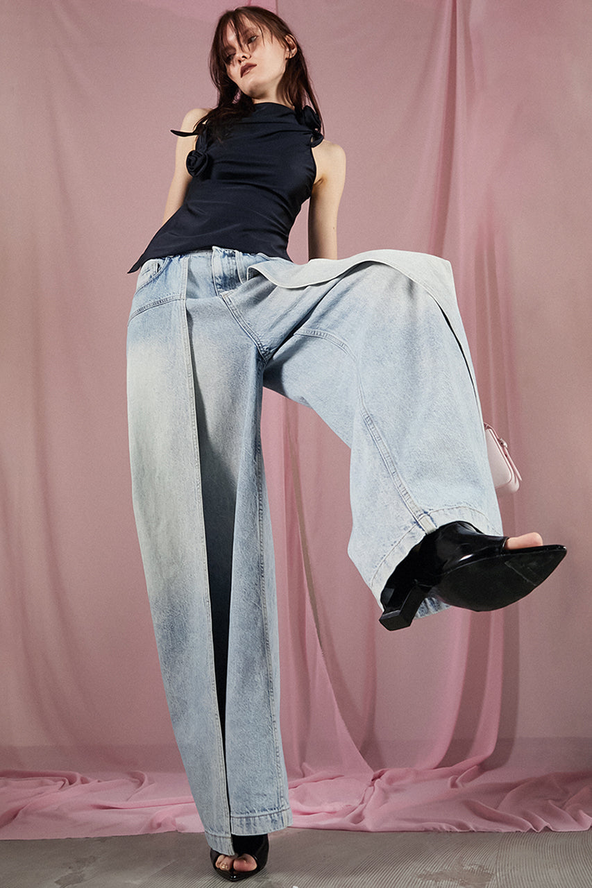 Front Layered Denim
