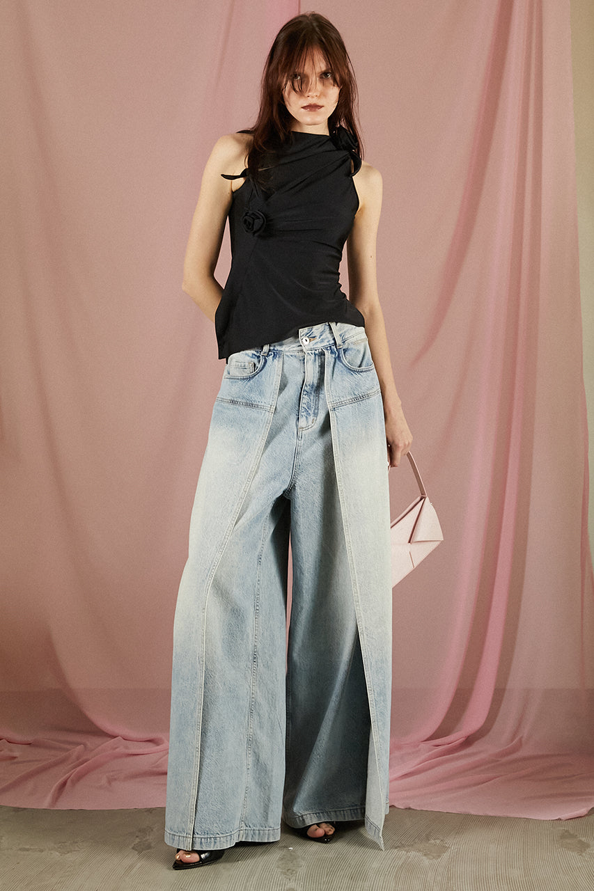 Front Layered Denim