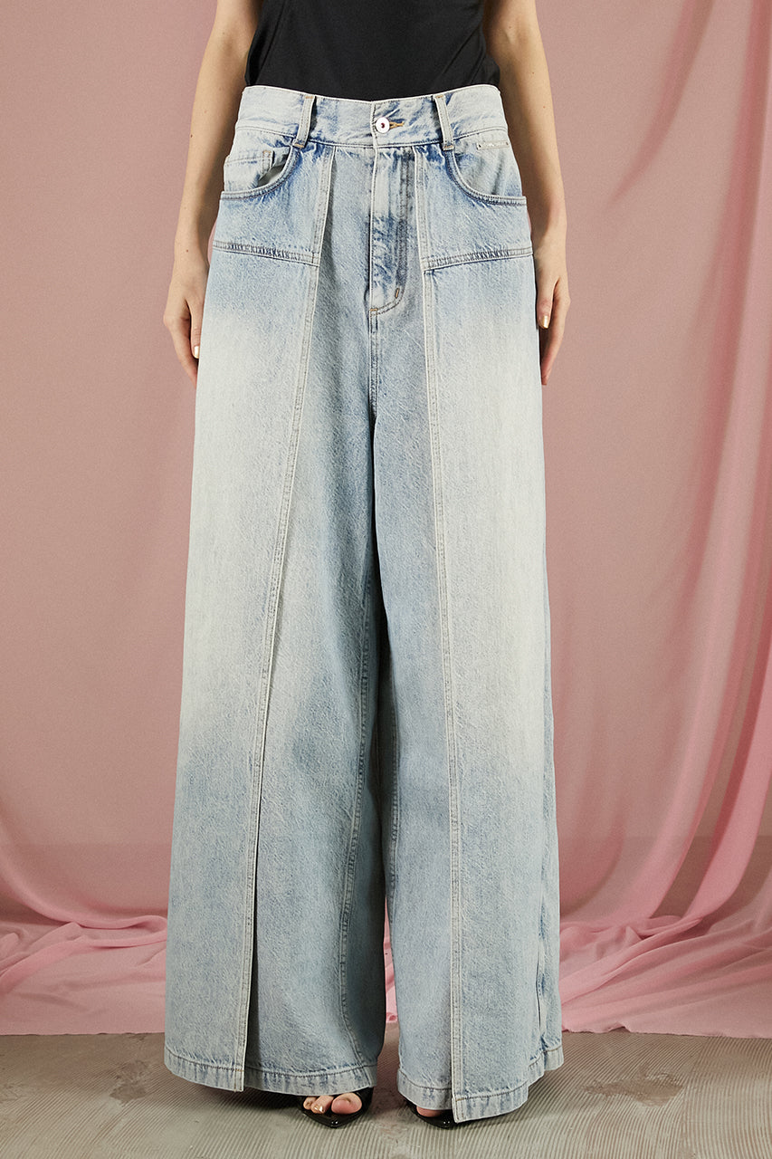 Front Layered Denim