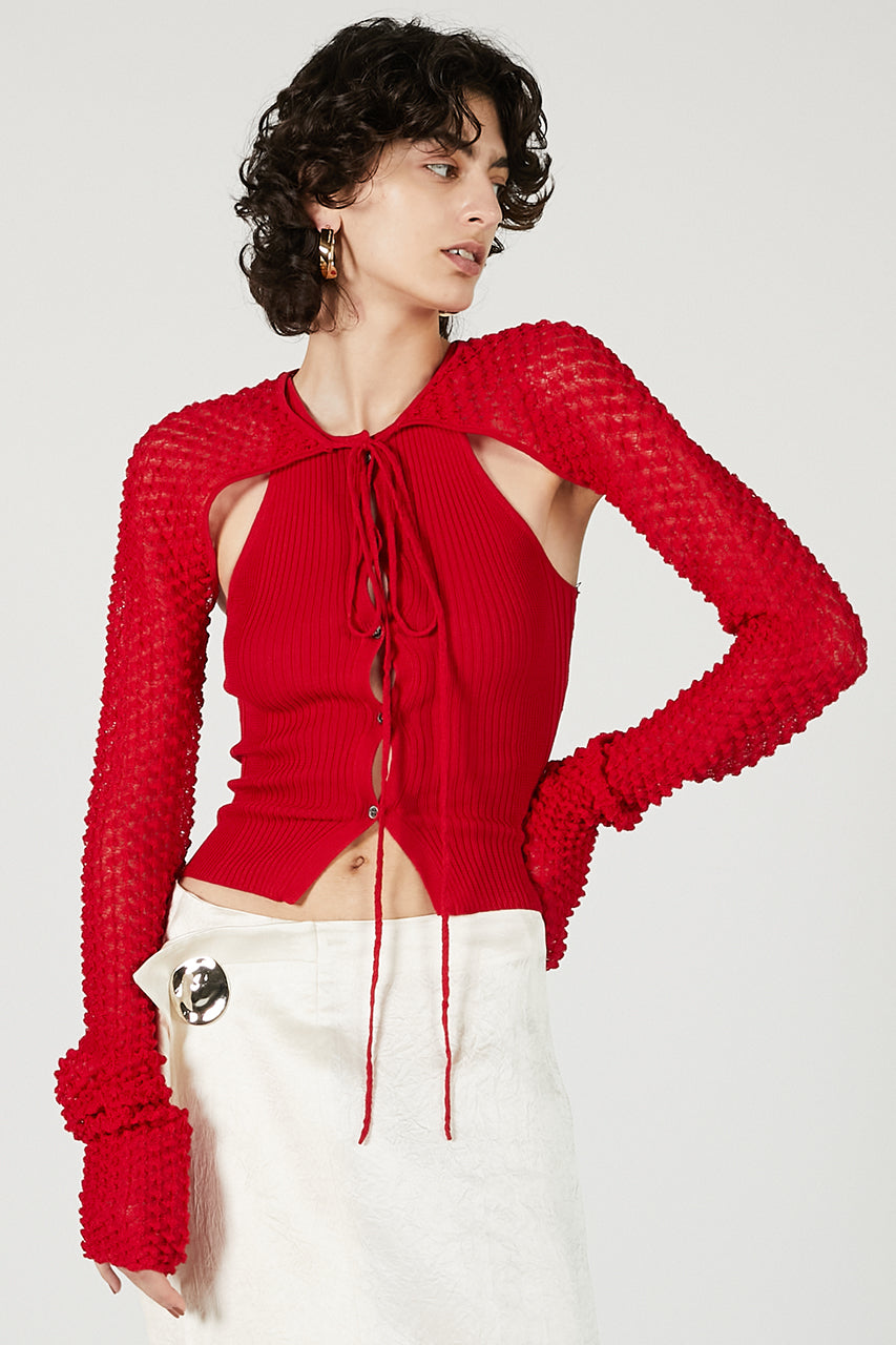 100％本物 Bolero Set Combi Knit トップス