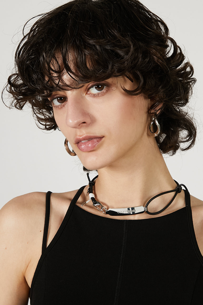 Hook Rope & Metal Necklace