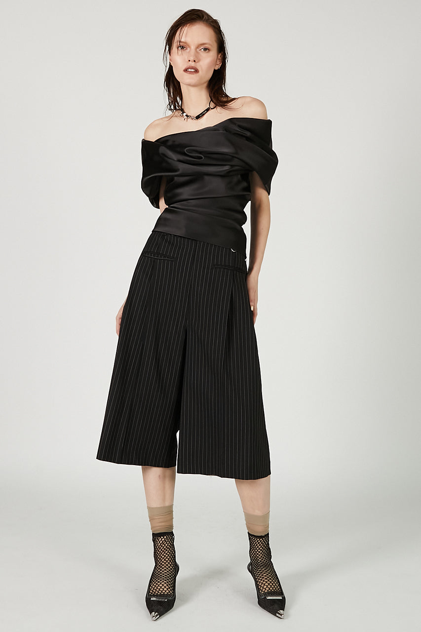 Barge Top Black Sateen - SALE