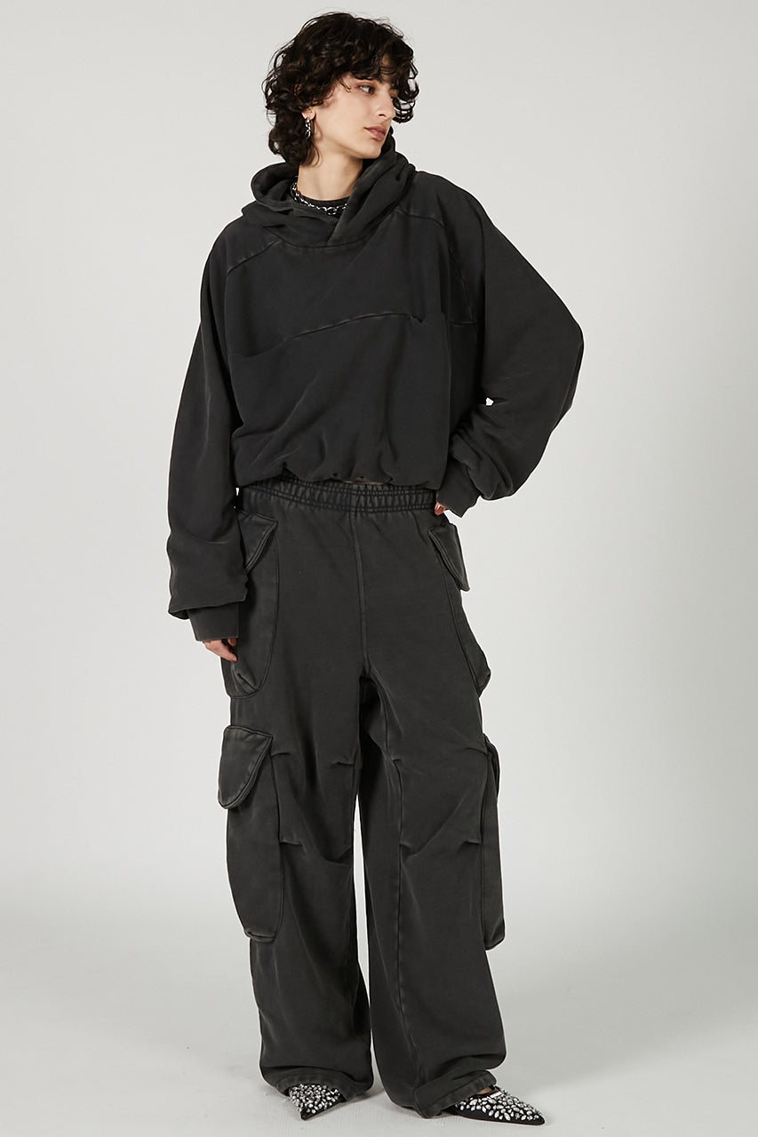 Double Double Hood Washed Black