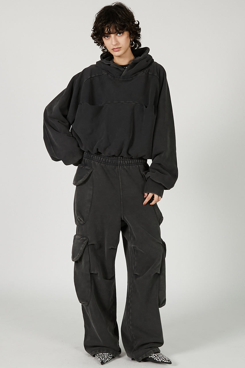 Double Double Hood Washed Black