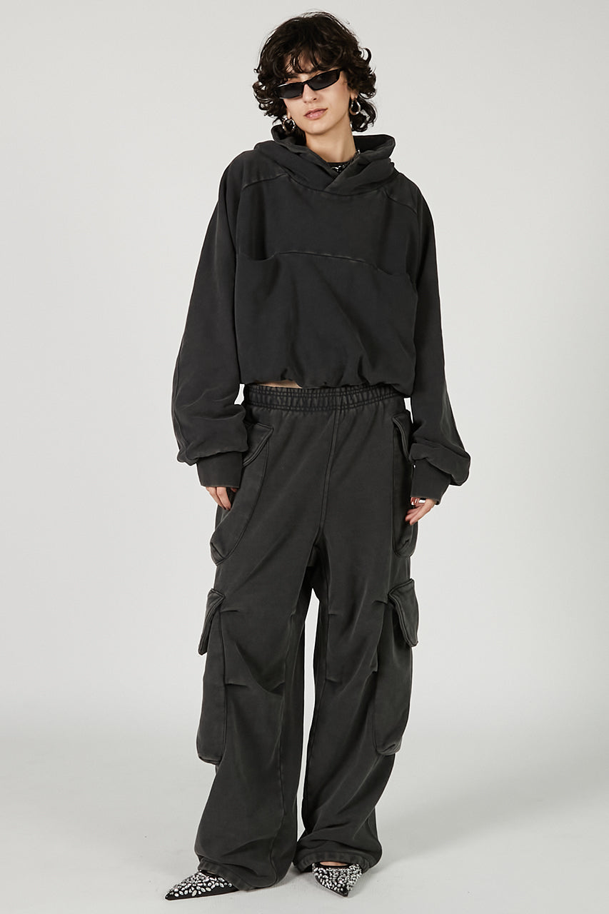 Double Double Hood Washed Black