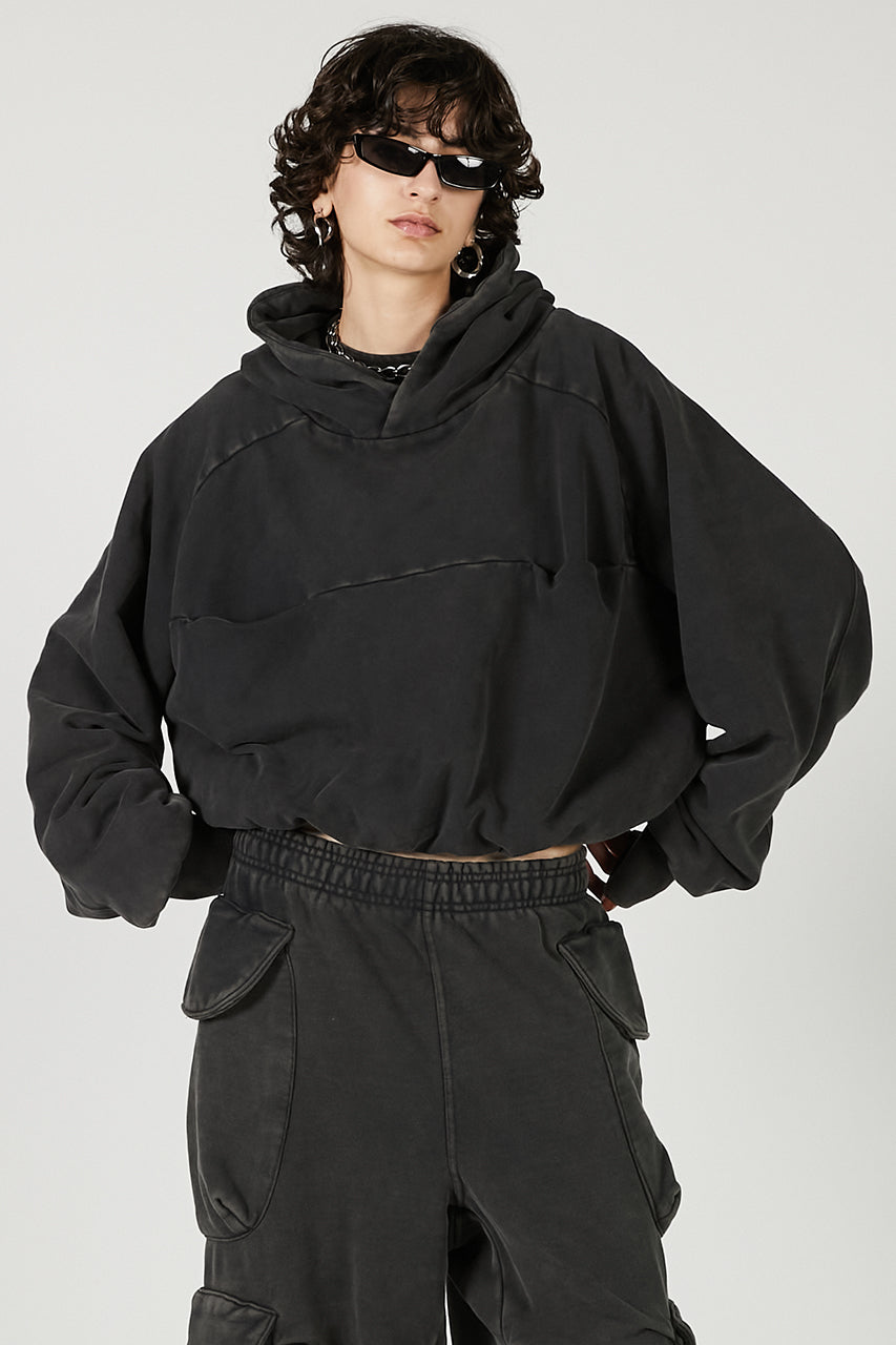 Double Double Hood Washed Black