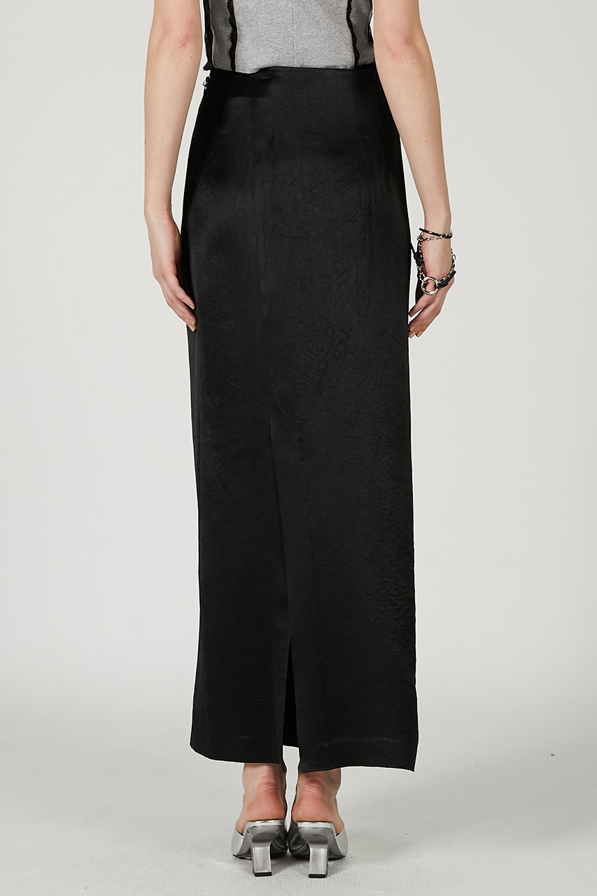 Metal Motif Low Waist Skirt