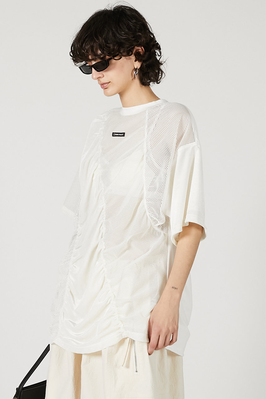 Mesh Gathered Tee - 2025 SUMMER