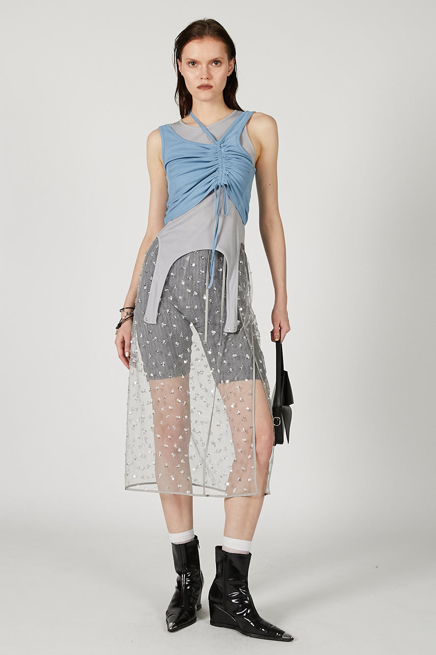 Multi-Embellished Wrap Skirt - 2025 SUMMER