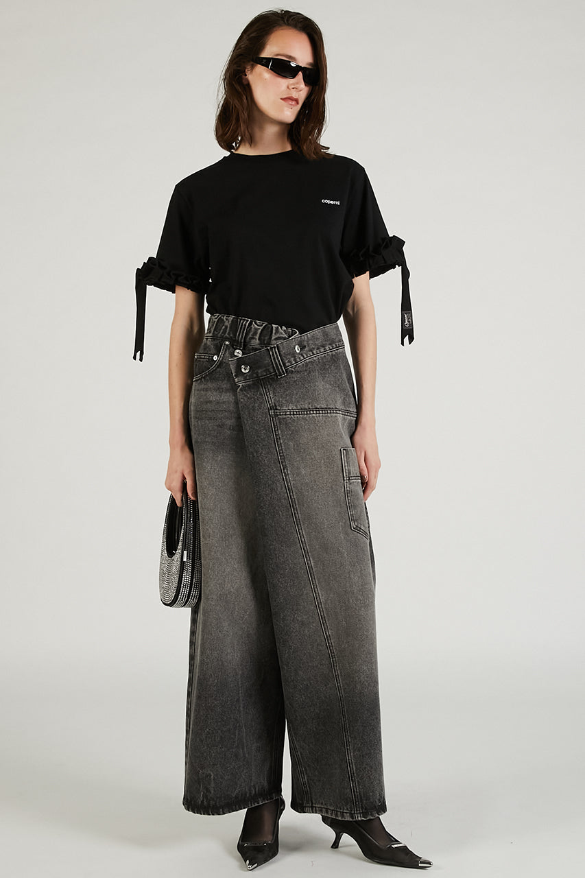 Ruffle Logo Boxy T-Shirt - PRE ORDER