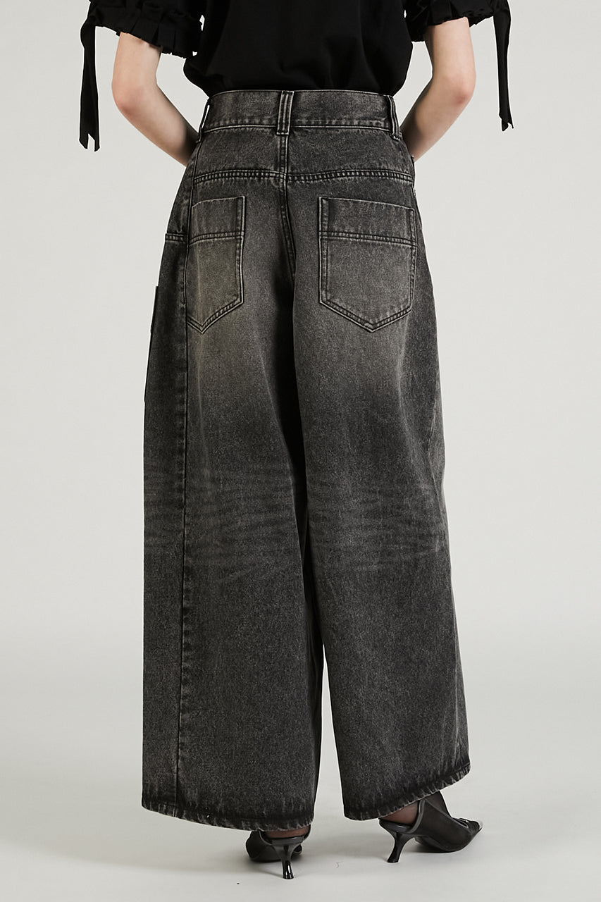 Deformed Baggy Denim Pants - SALE