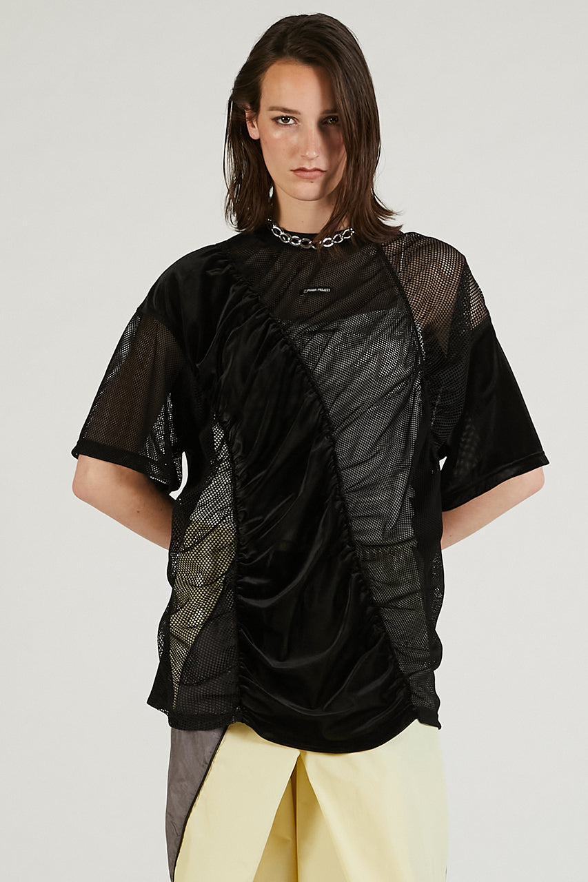 Mesh Gathered Tee - 2025 SUMMER