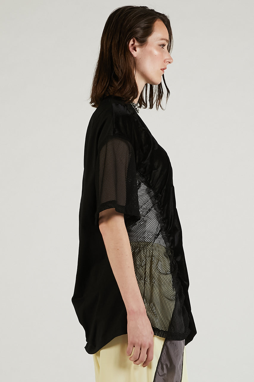 Mesh Gathered Tee - 2025 SUMMER