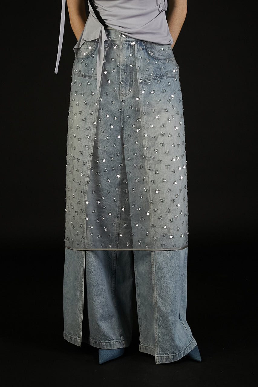 Multi-Embellished Wrap Skirt - 2025 SUMMER