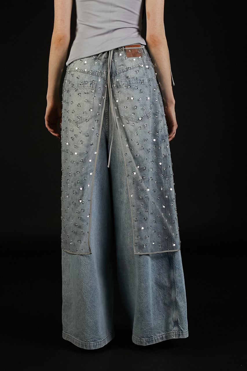 Multi-Embellished Wrap Skirt - 2025 SUMMER