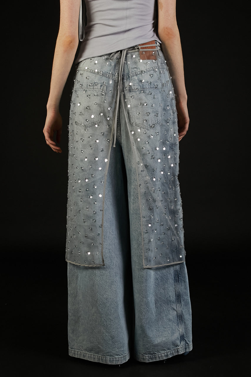 Multi-Embellished Wrap Skirt - 2025 SUMMER