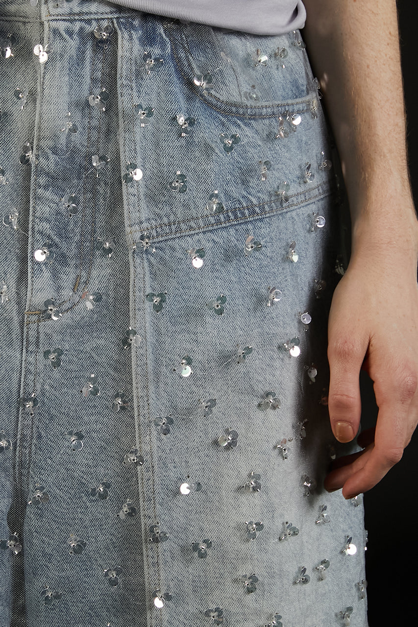 Multi-Embellished Wrap Skirt - 2025 SUMMER