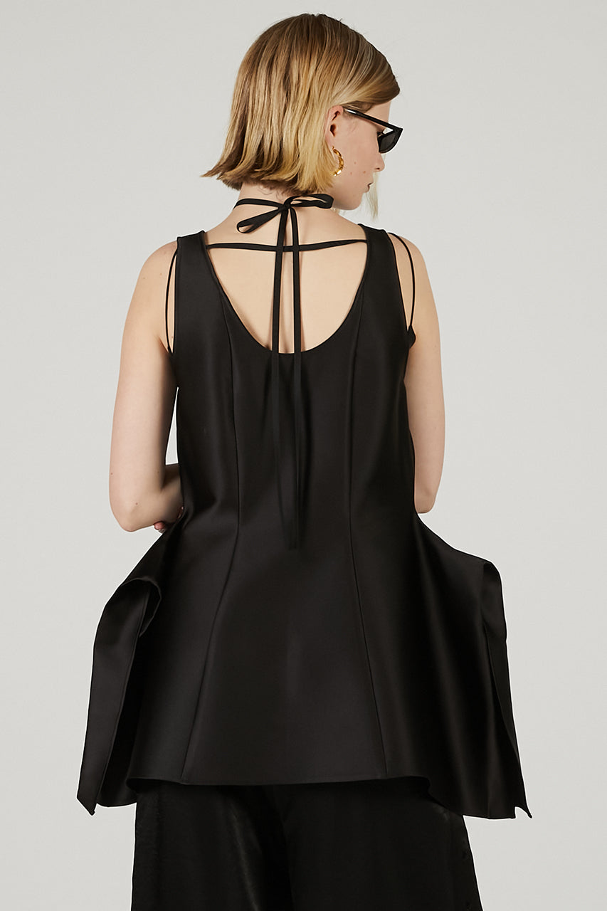 Stretch Double Satin Square Hem Top - 2025 SUMMER