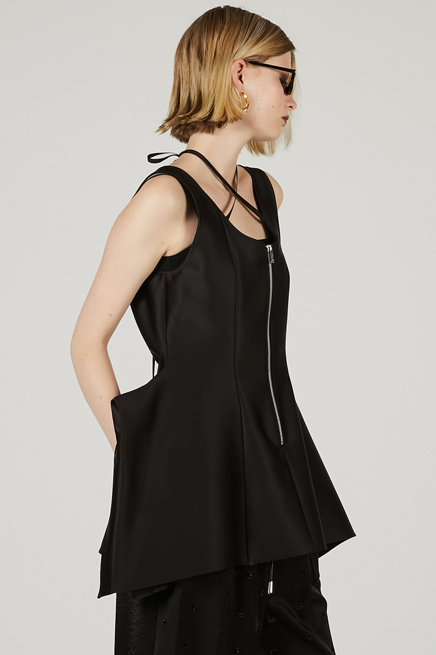Stretch Double Satin Square Hem Top - 2025 SUMMER