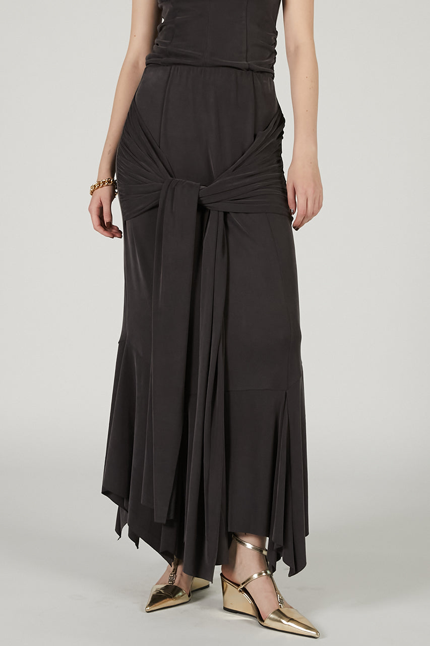 スカート CUT OFF SKIRT SKIRT three long chain cut-out tight skirt 3連チェーン付きタイト