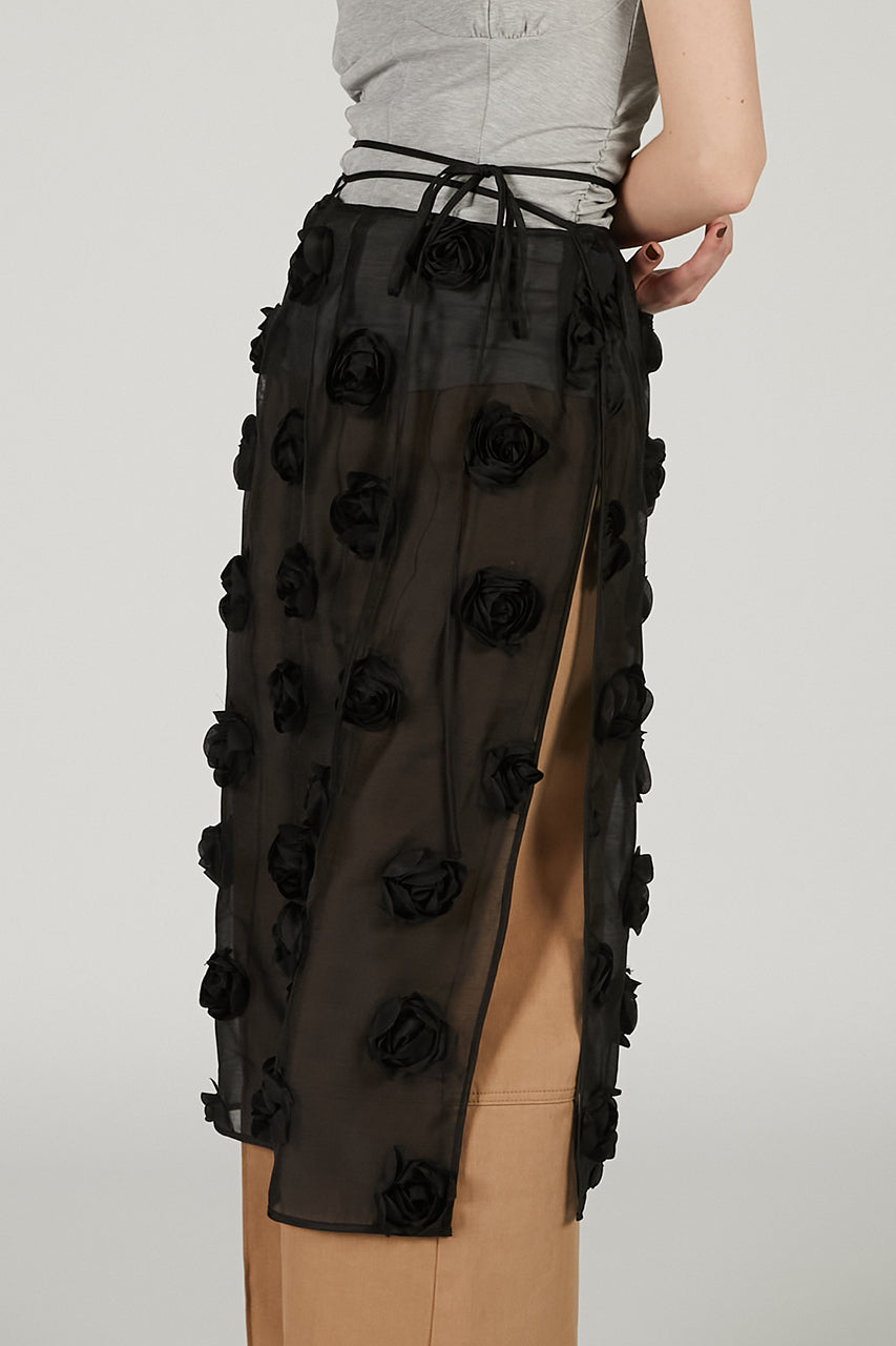 Multi-Embellished Wrap Skirt - 2025 SUMMER