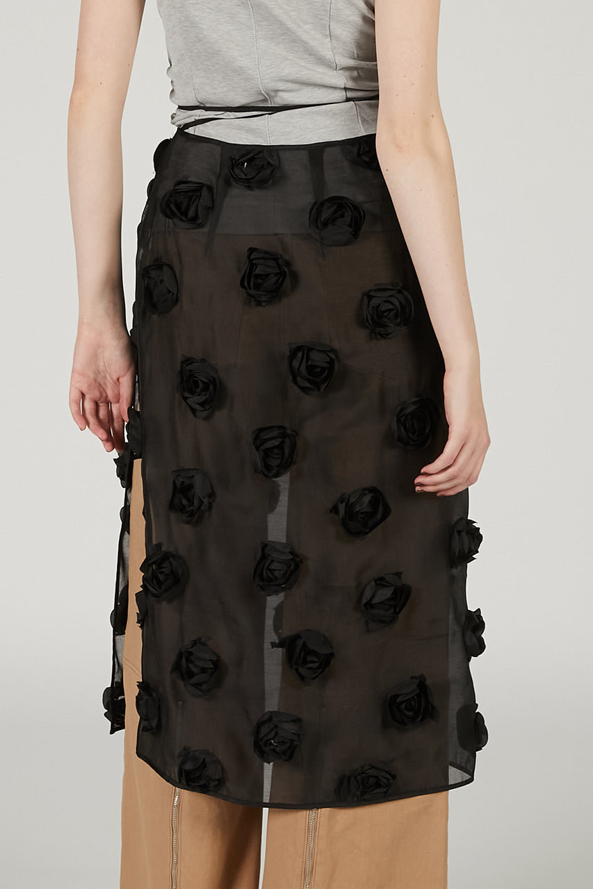 Multi-Embellished Wrap Skirt - 2025 SUMMER
