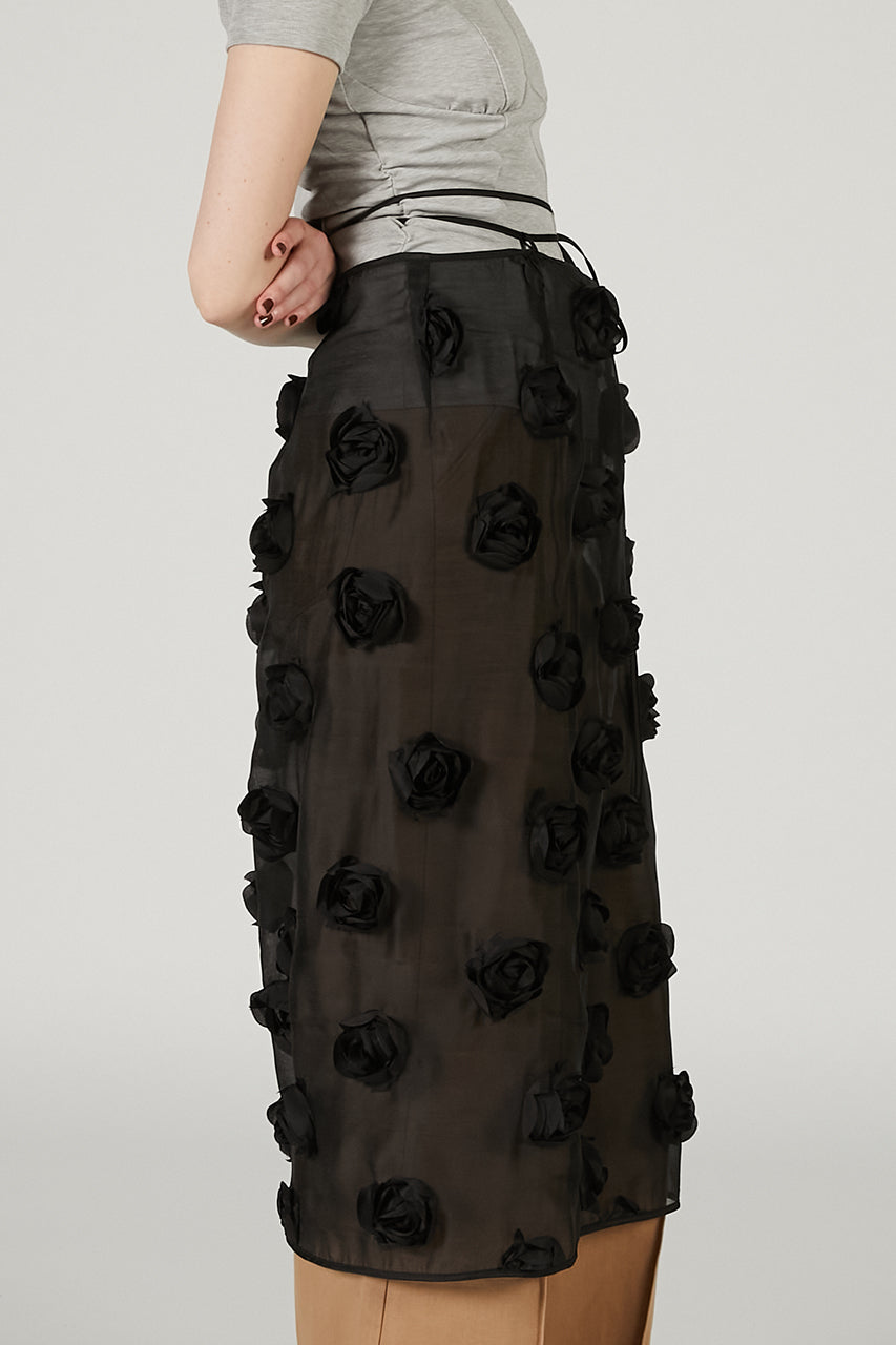 Multi-Embellished Wrap Skirt - 2025 SUMMER
