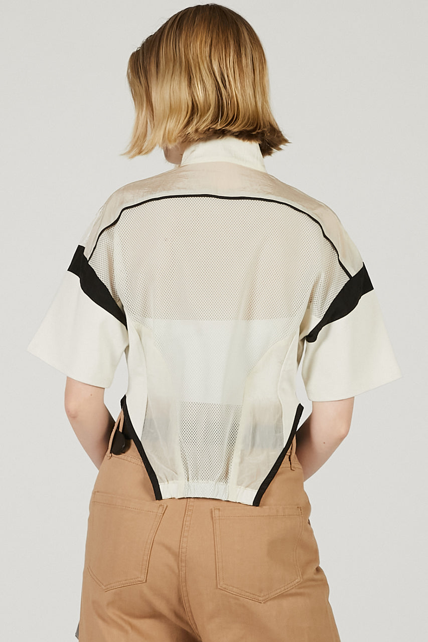 Half Sleeve Mesh Track Jacket