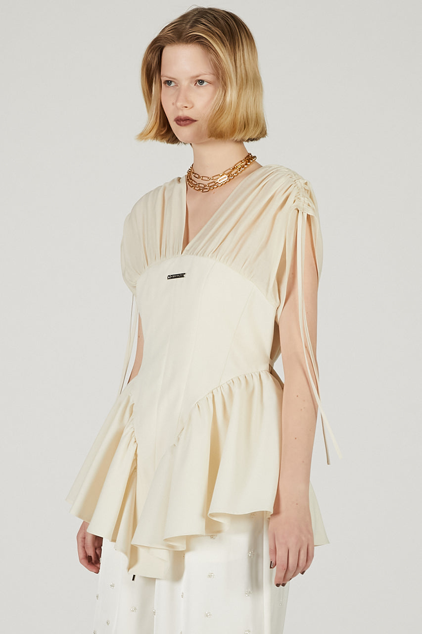 Balloon Peplum Tunic - 2025 SUMMER