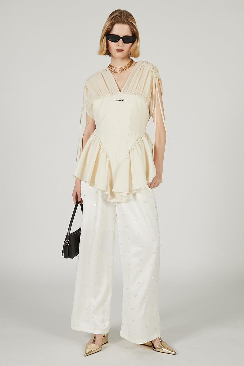 Balloon Peplum Tunic - 2025 SUMMER