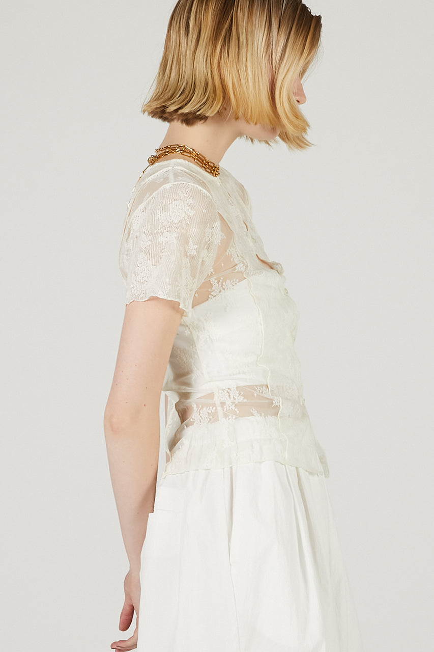 2Way Lace Sheer Top - 2025 SUMMER