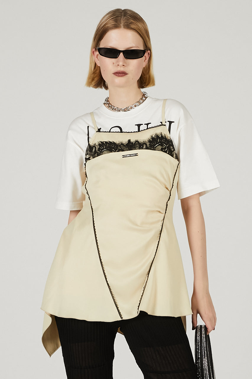 Asymmetrical Lingerie Cami Tunic