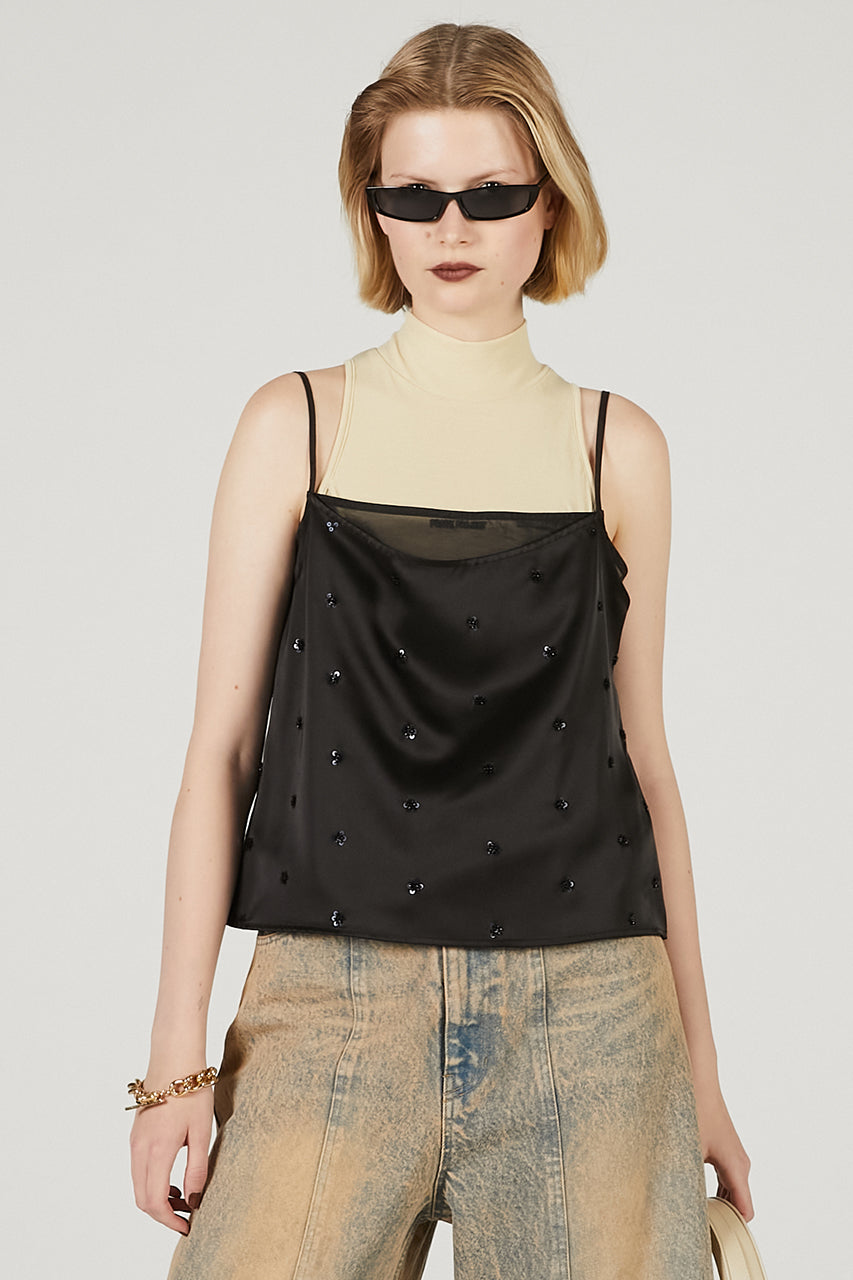 Flower Bejeweled Satin Bustier - 2025 SUMMER