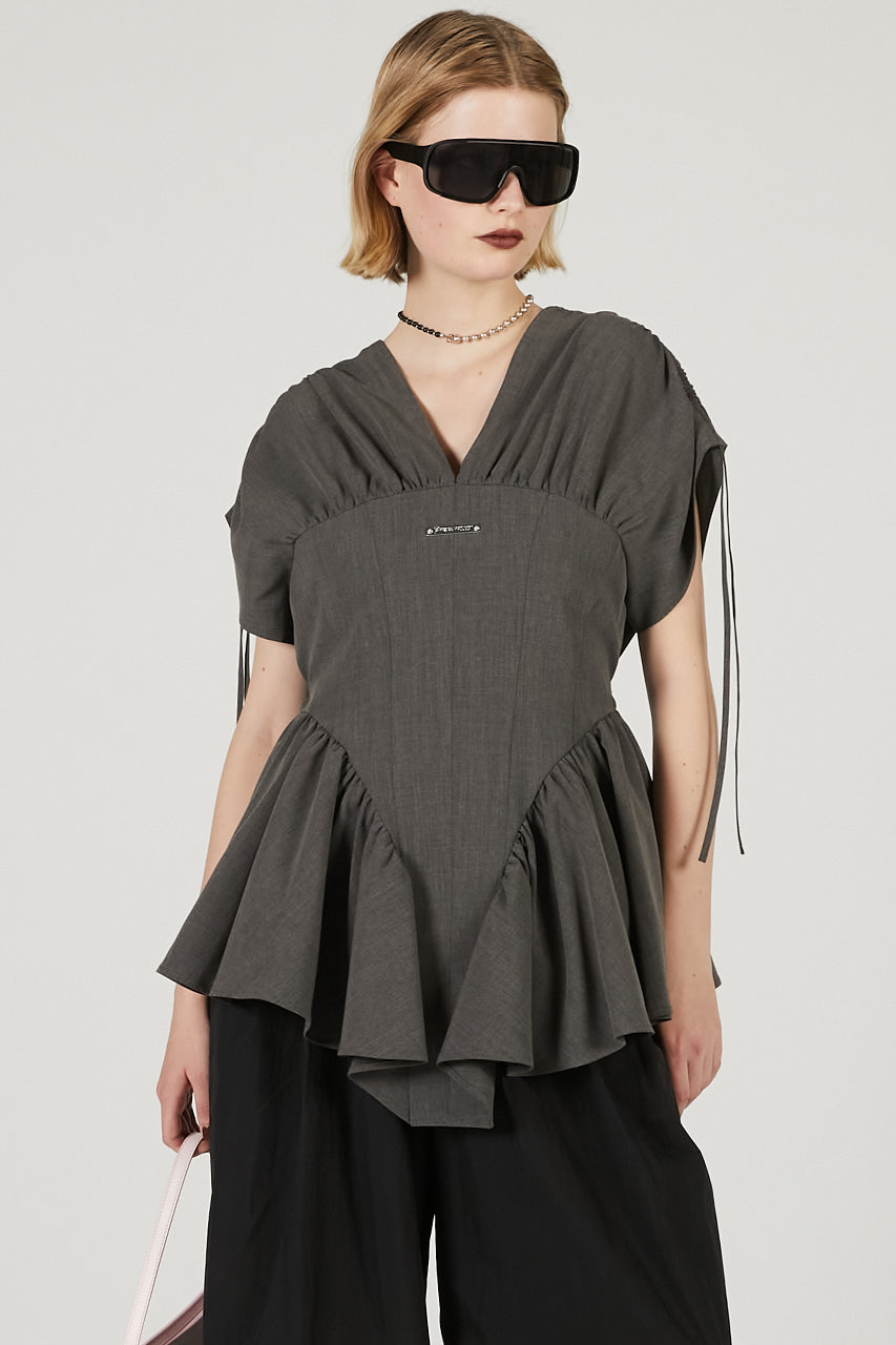 Balloon Peplum Tunic - 2025 SUMMER