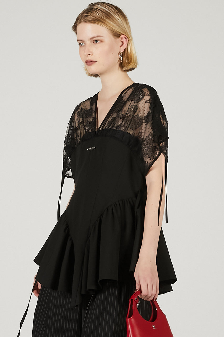 Balloon Peplum Tunic - 2025 SUMMER