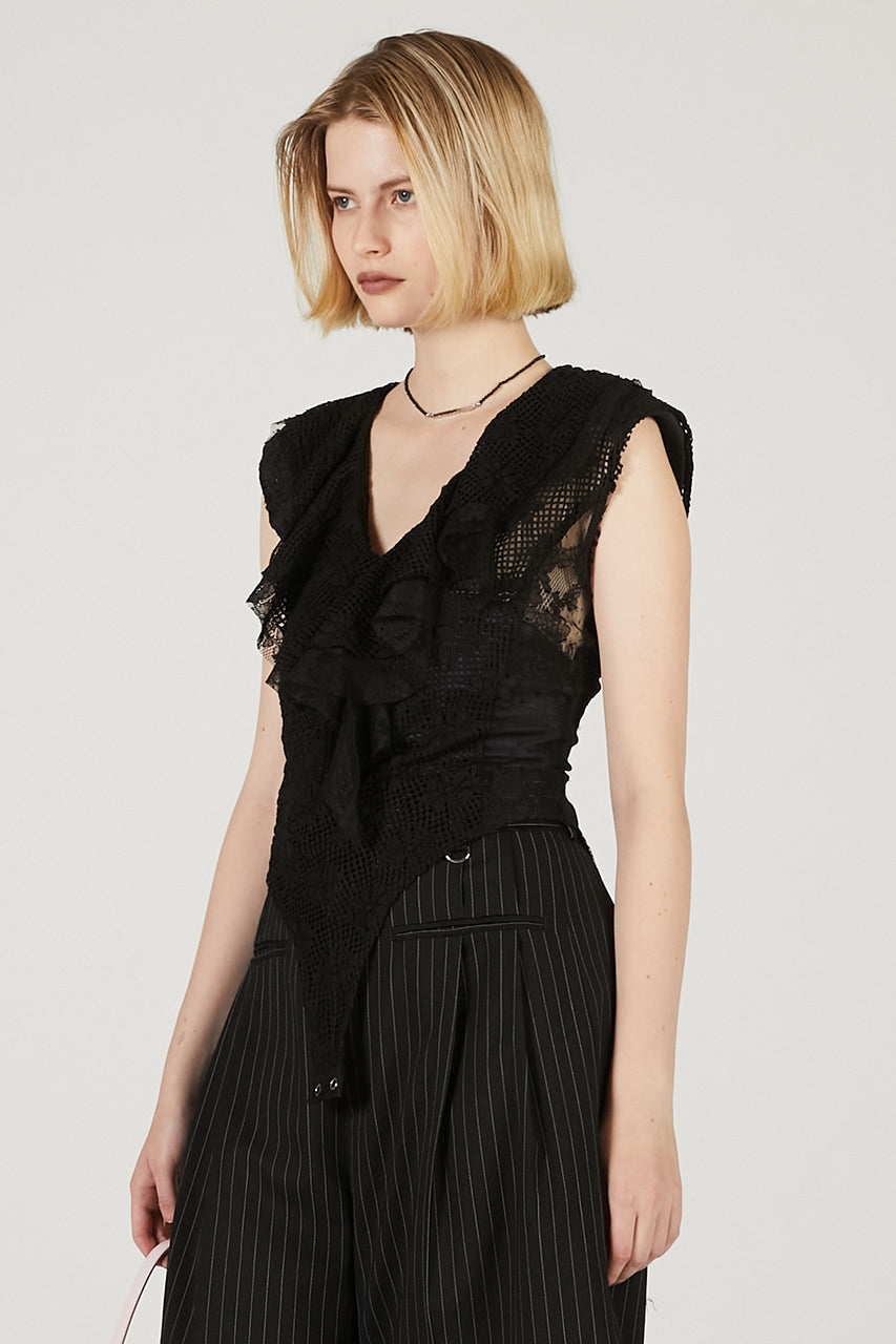 Lace Frill Bodysuit - 2025 SUMMER